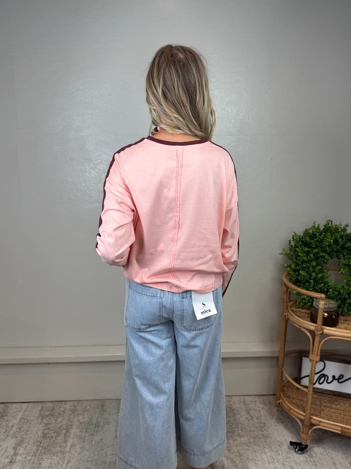 Maizy Contrast Trim Knit Long Sleeve