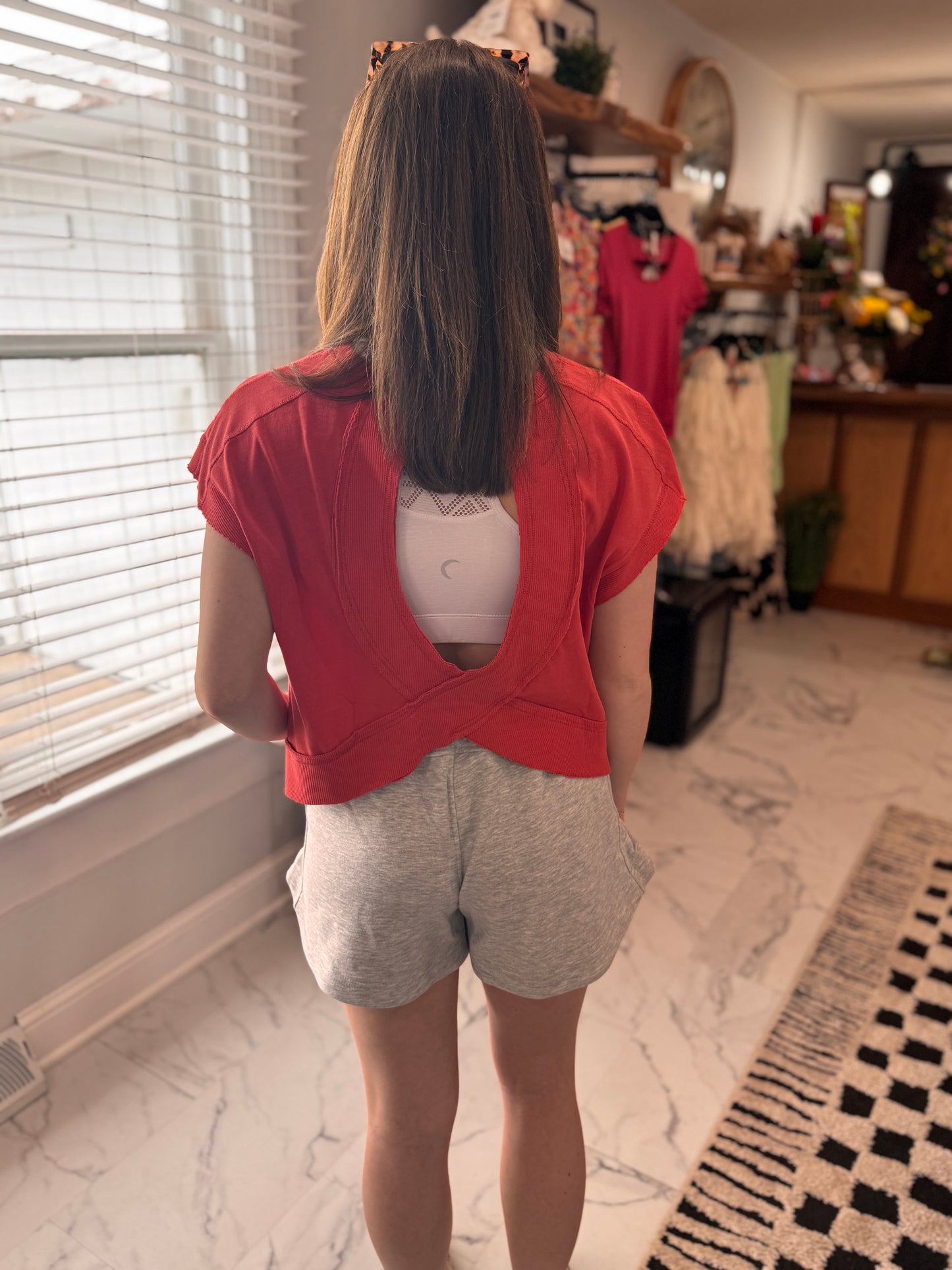 Aidan Flow Open Back Top