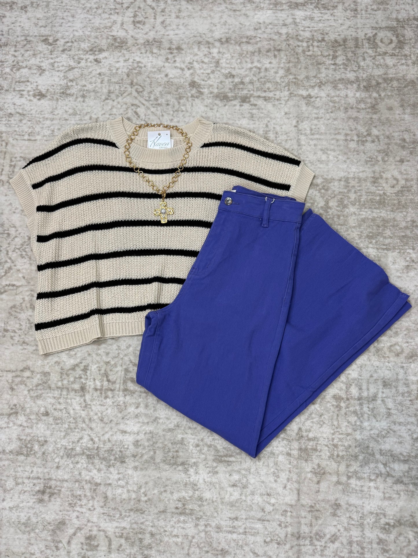 Dani Viscose Stripe Sweater