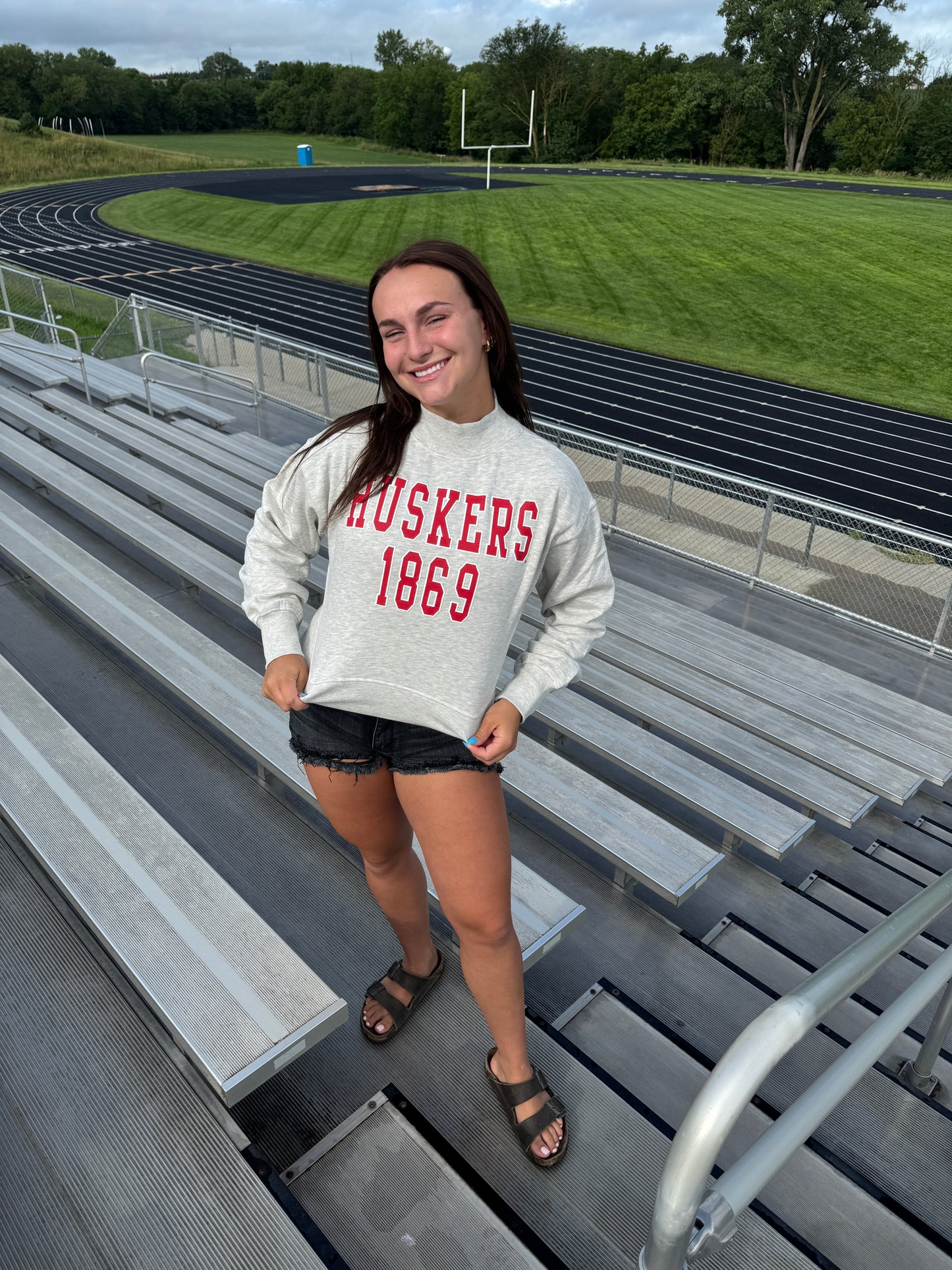 Nebraska Mock Neck Sweatshirt