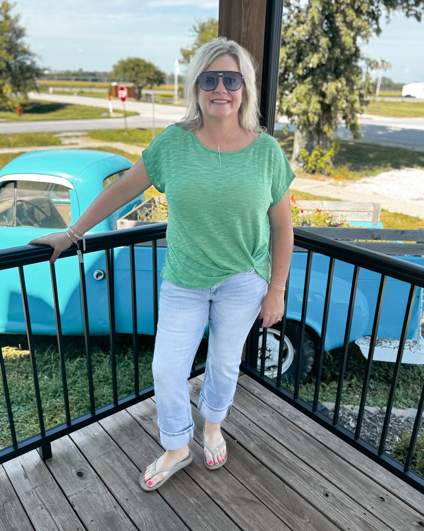 Tanya Knotted Short Sleeve Top