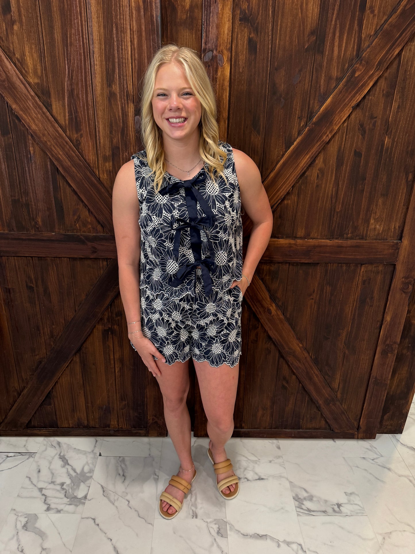 Adaline Navy Set-Top