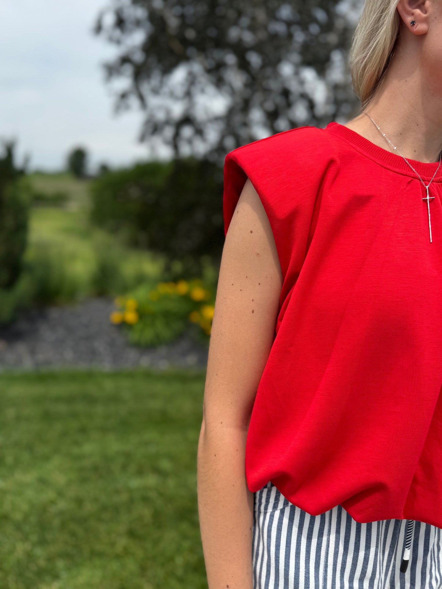 Rae Red Bubble Tank