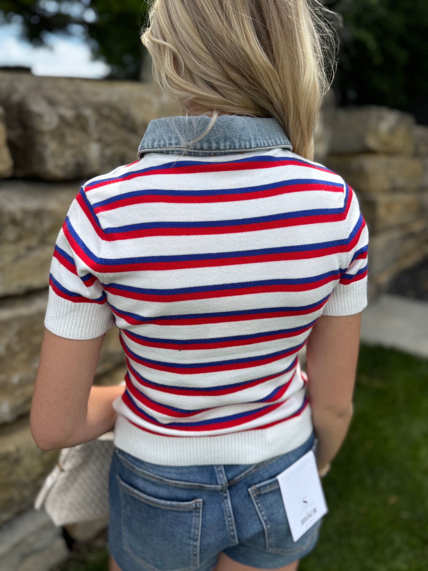Quinn Denim Stripe Top