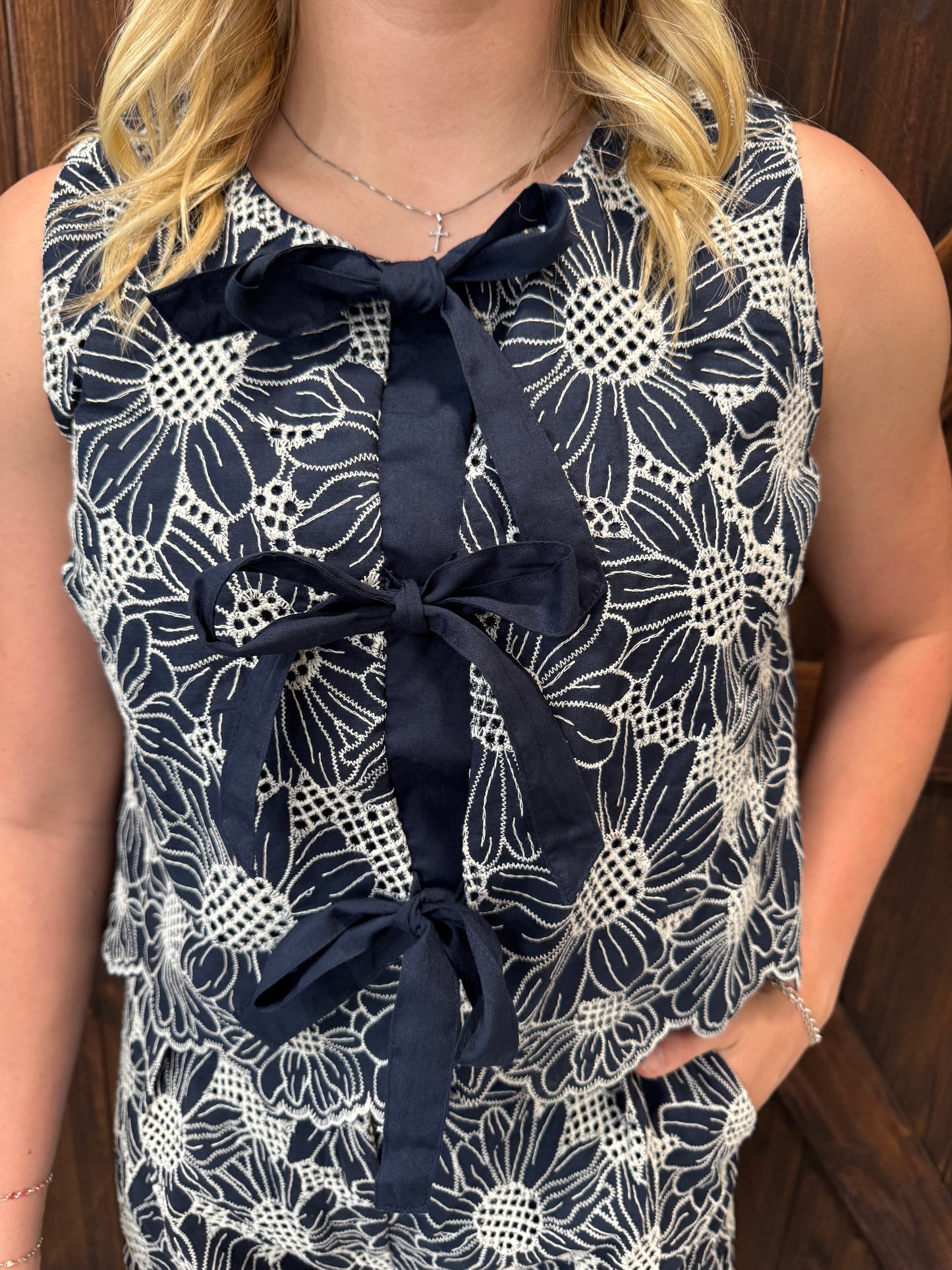 Adaline Navy Set-Top