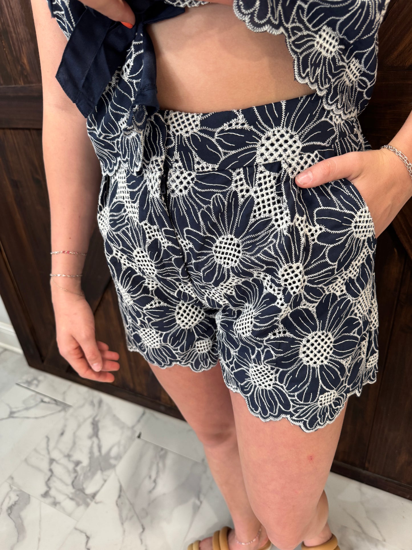 Adaline Navy Set-Shorts