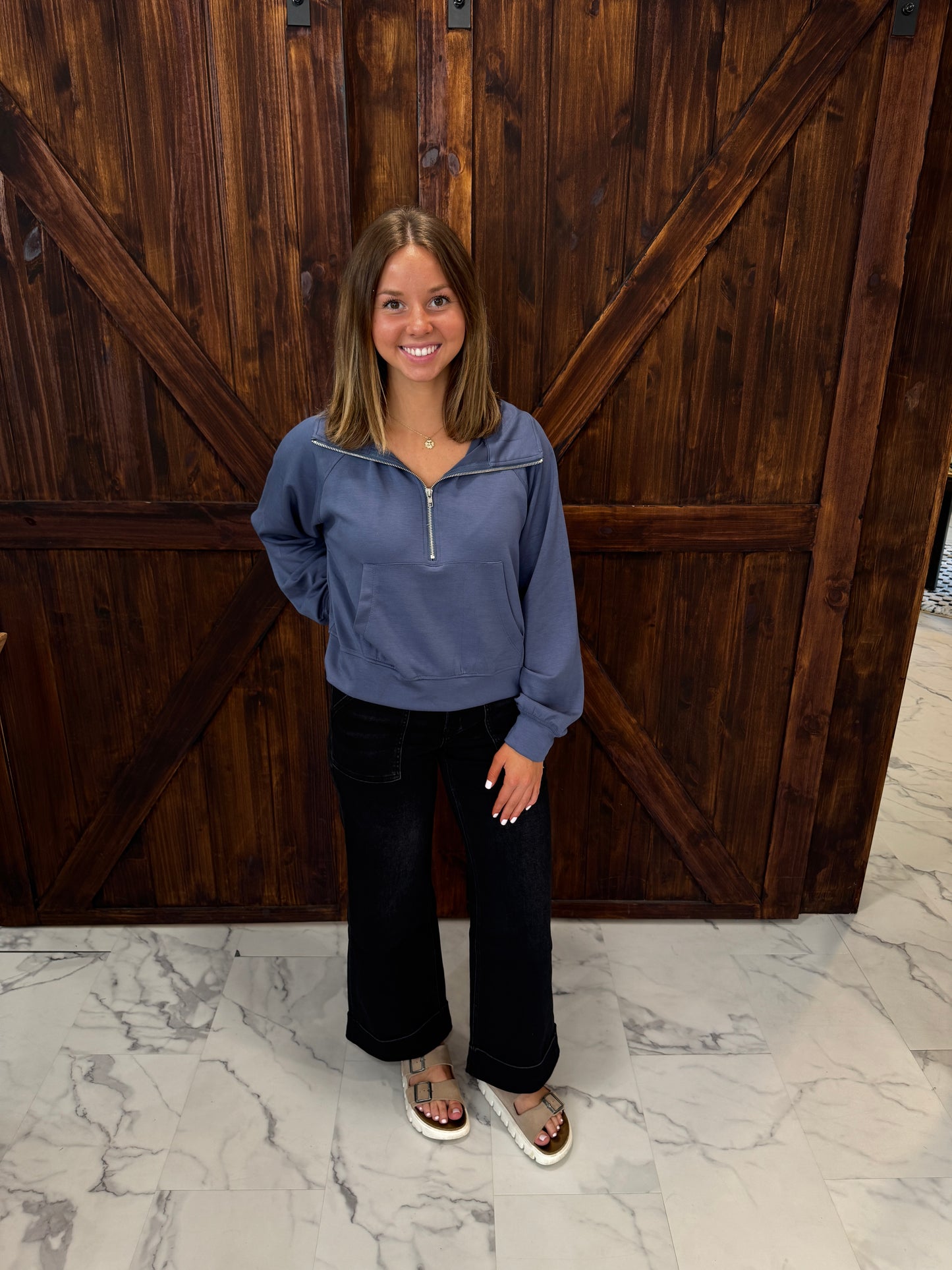 Delilah Knit Half Zip Top