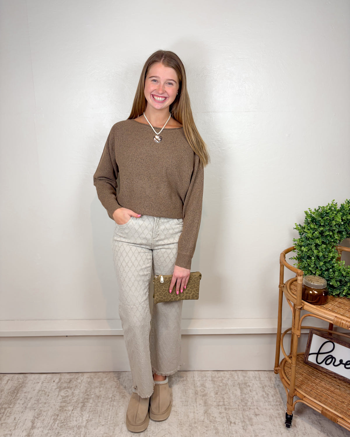 Raelyn Lightweight Brown Sweater