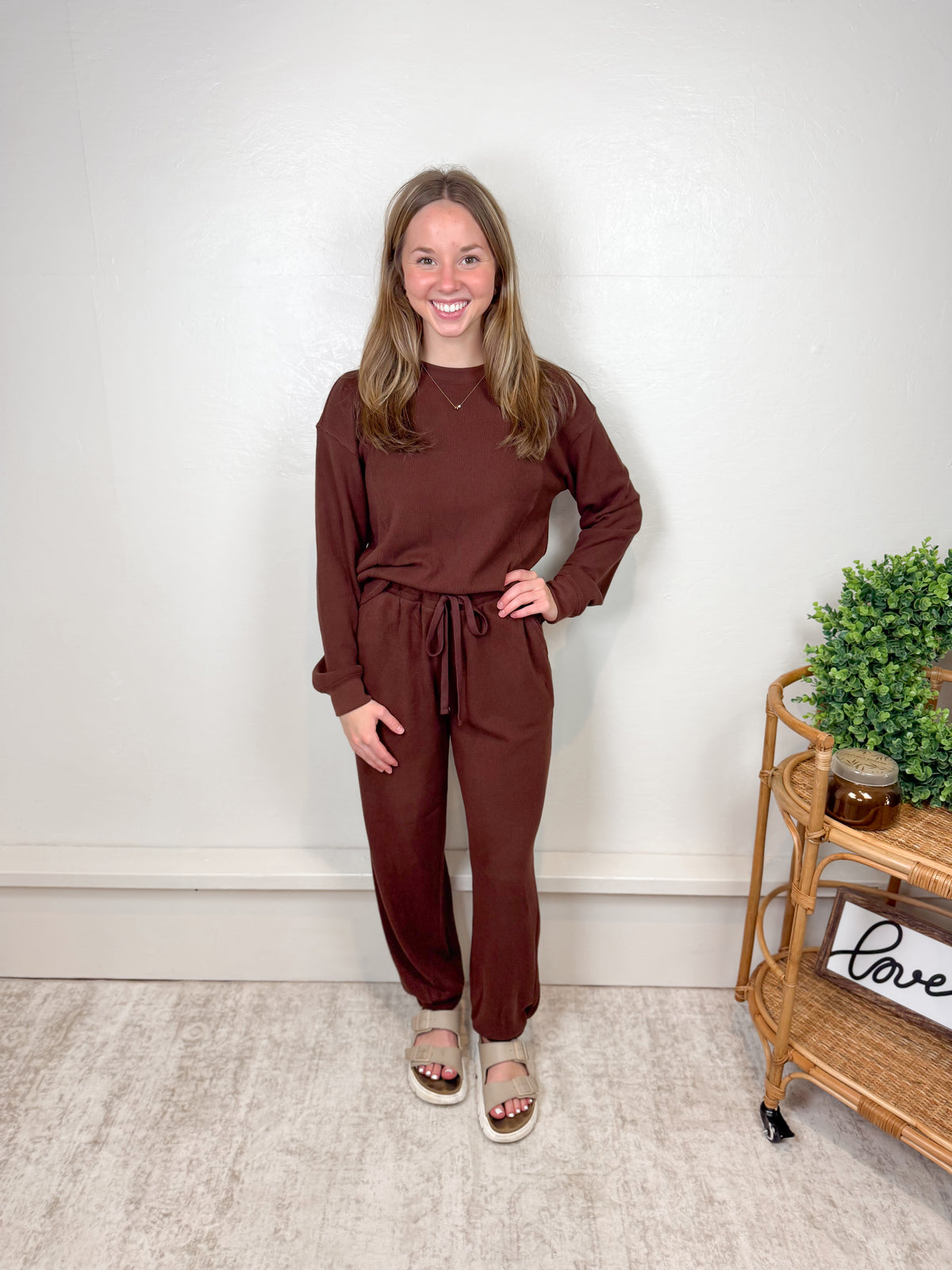 Jeana Mahogany Joggers