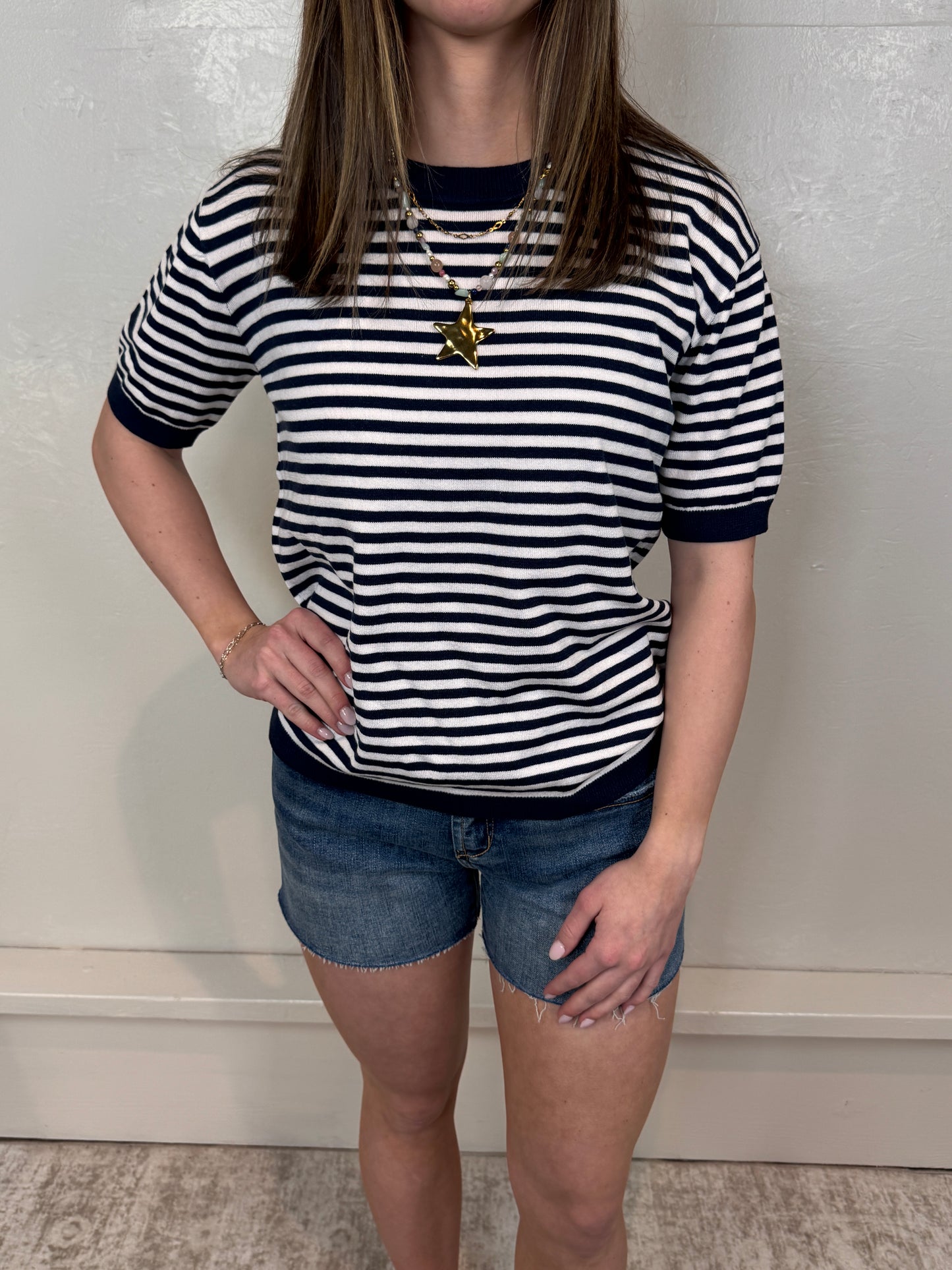 Sauley Striped Sweater Top
