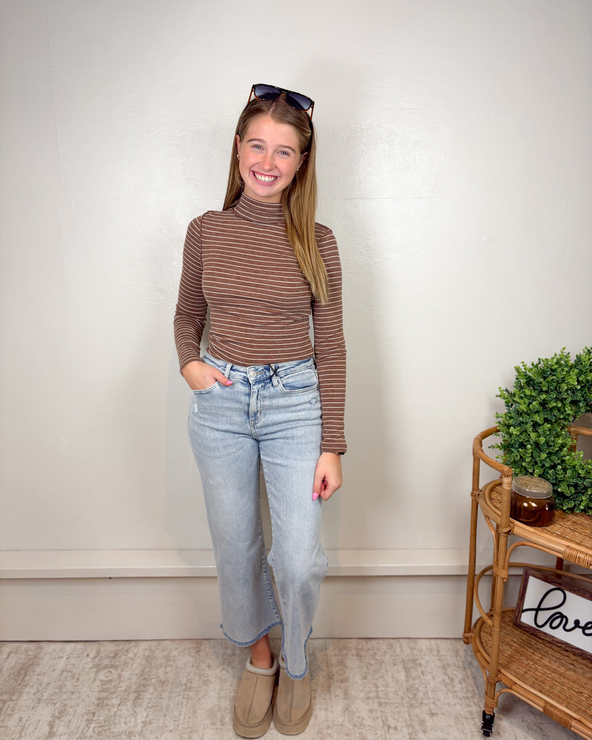 Rory Stripe Mock Long Sleeve