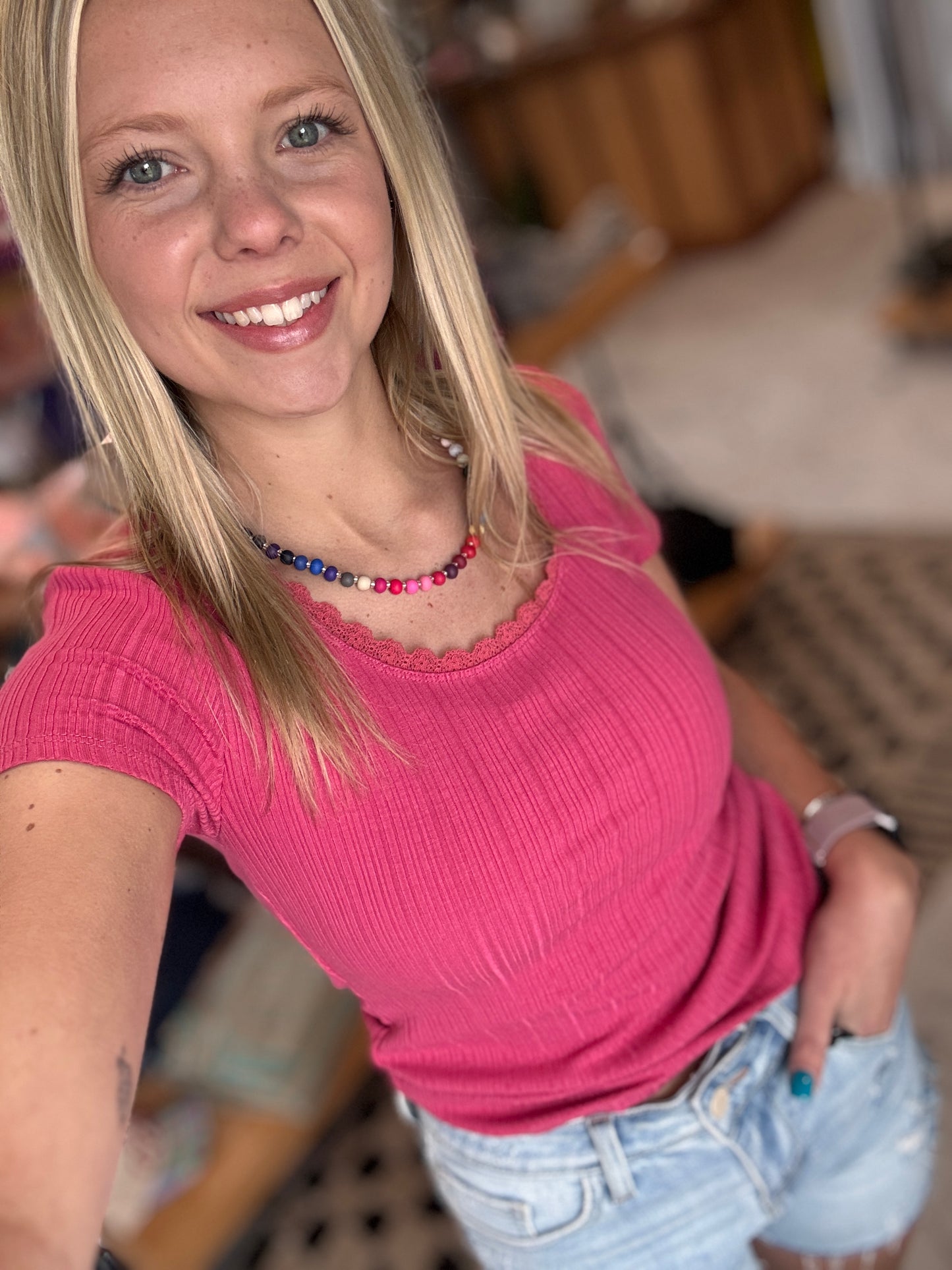 Kora Lace Trim Top
