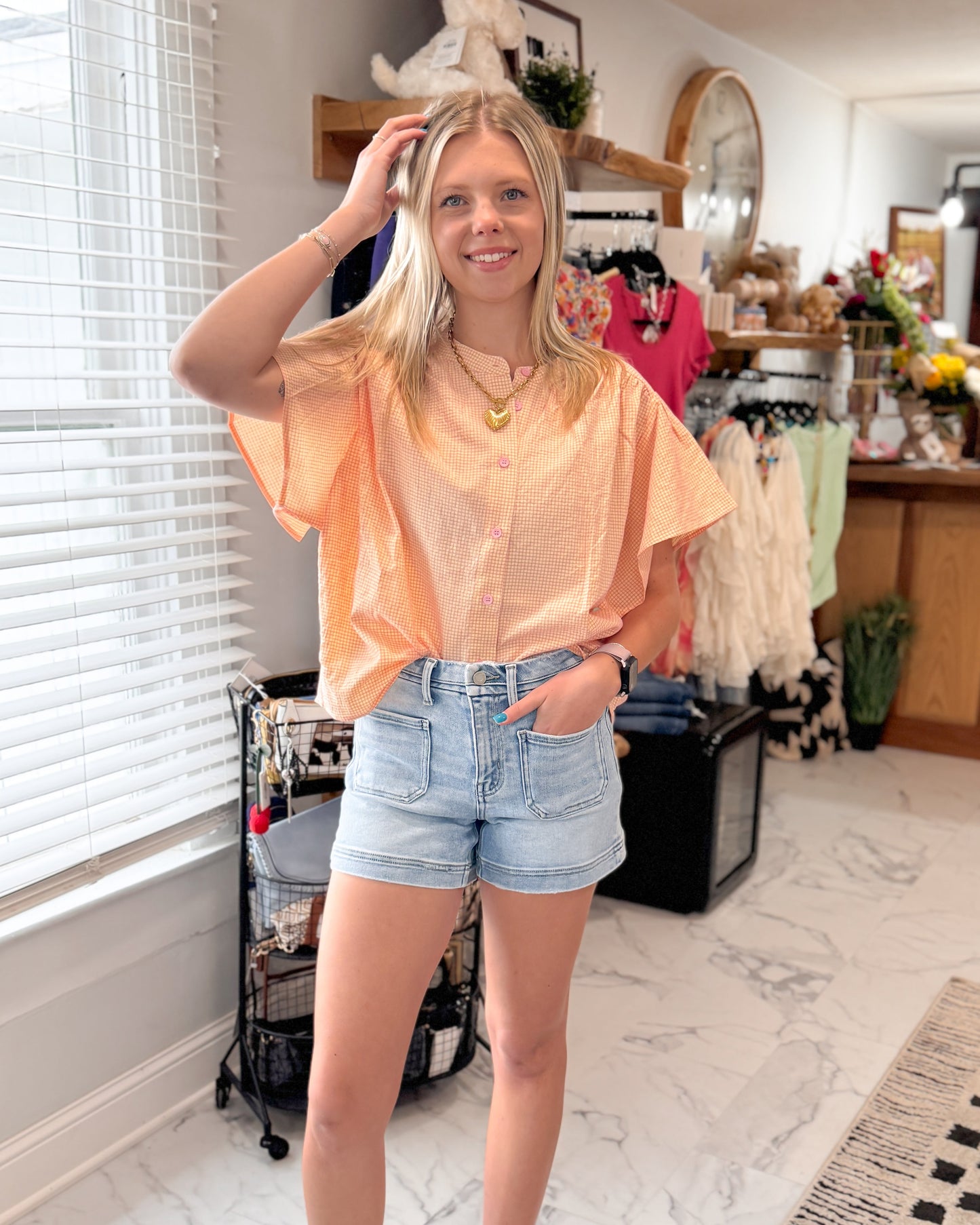 Valerie Flutter Sleeve Blouse