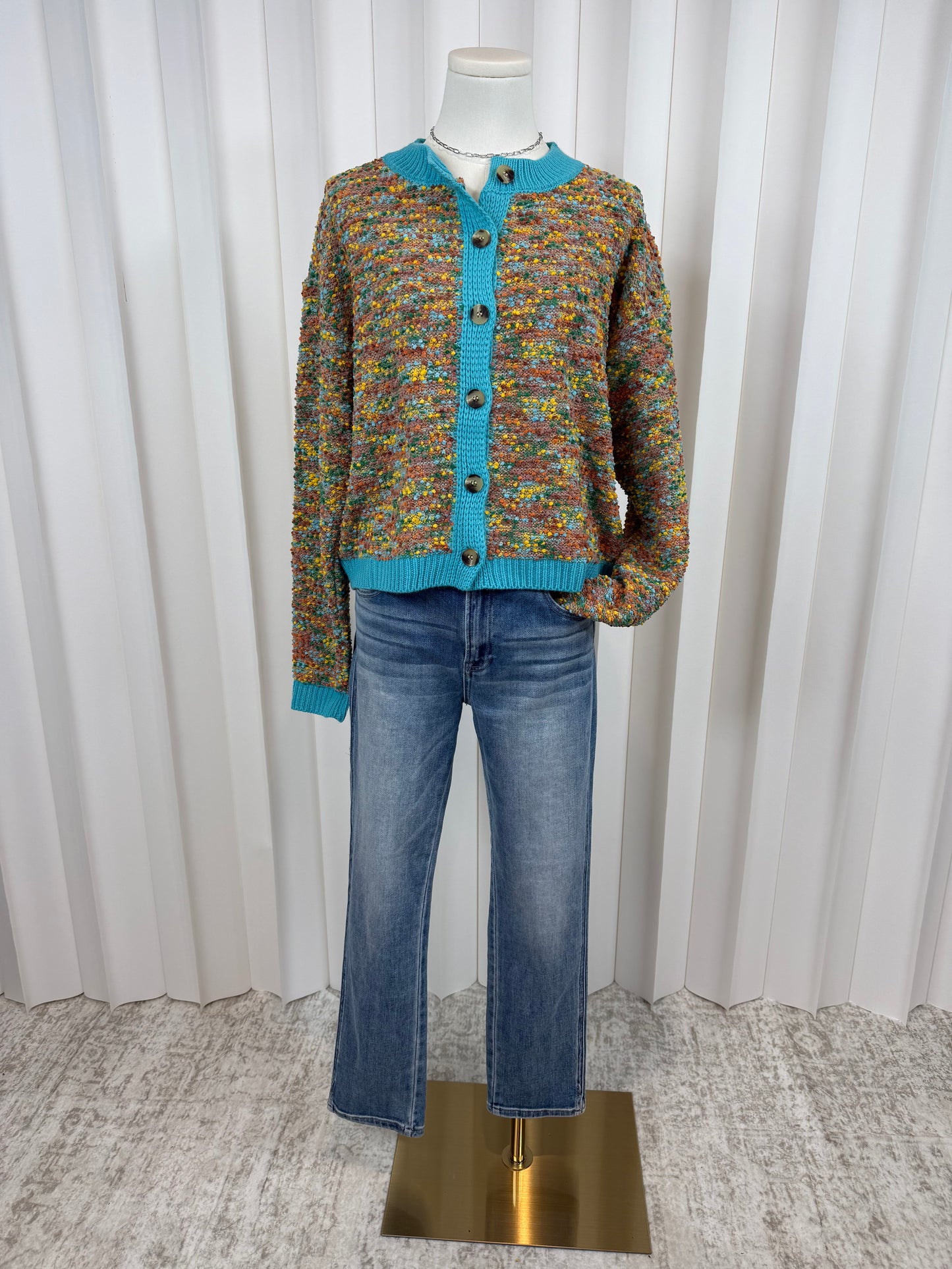 Cynthia Multi Popcorn Textured Cardi