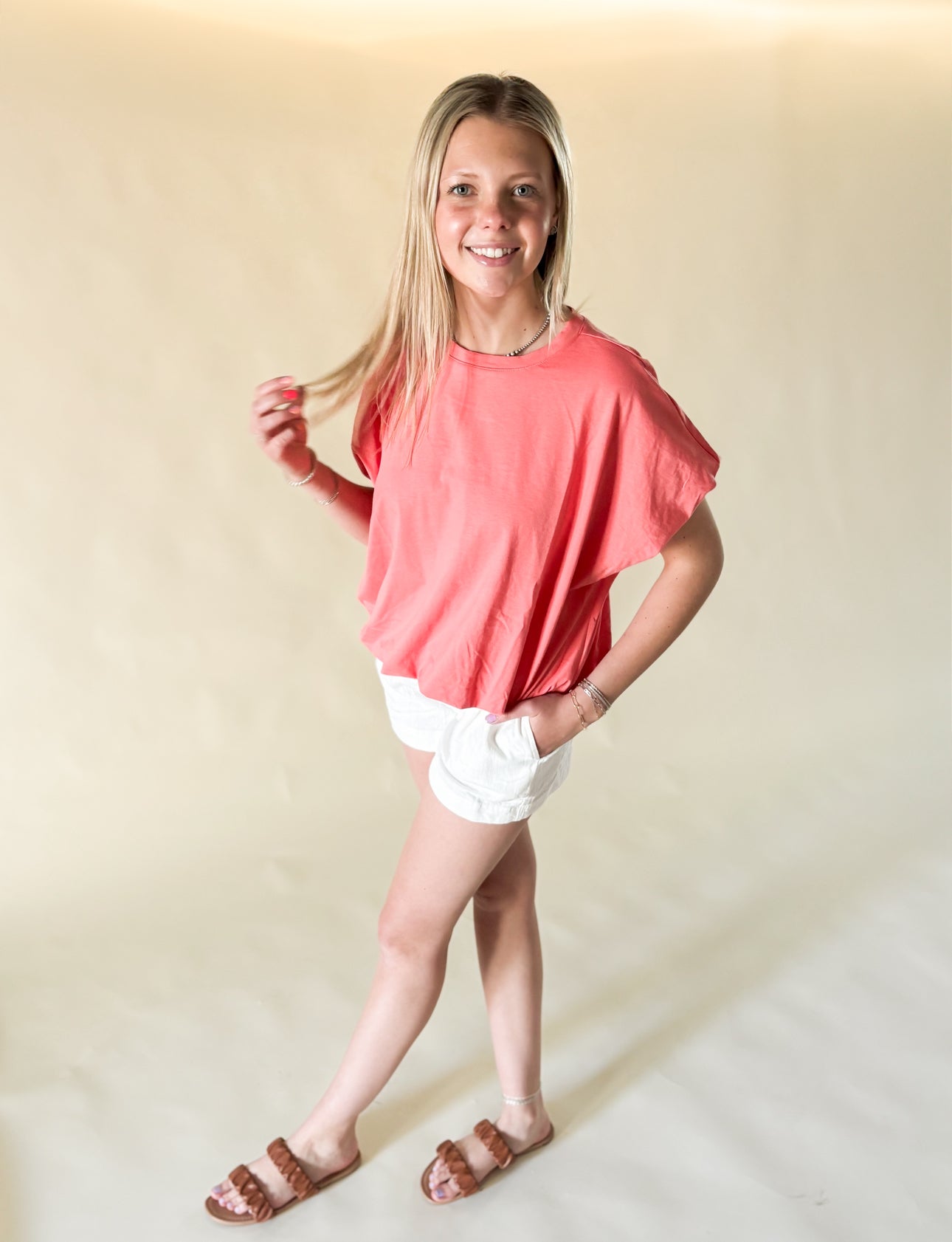 Lila Coral Bubble Top