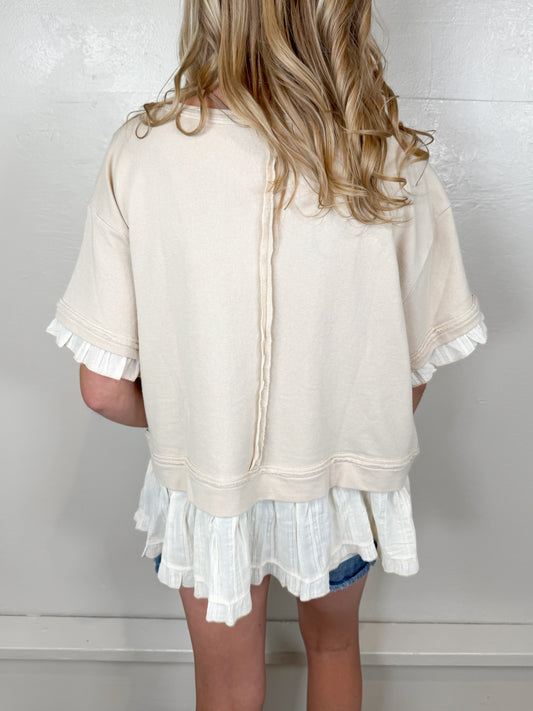Bobbi Ruffle Layer Terry Top