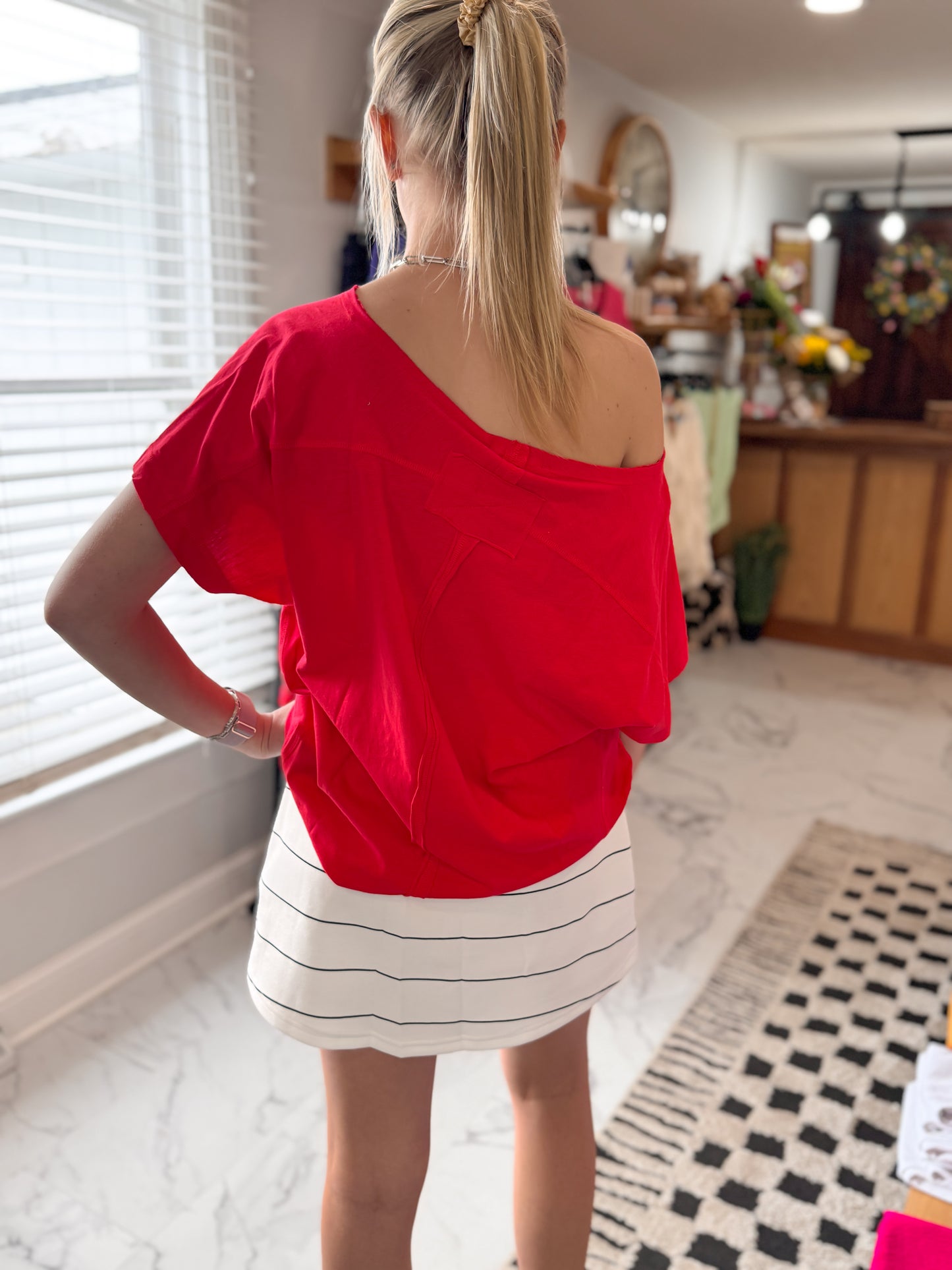 Ashlee Scuba Stripe Skort