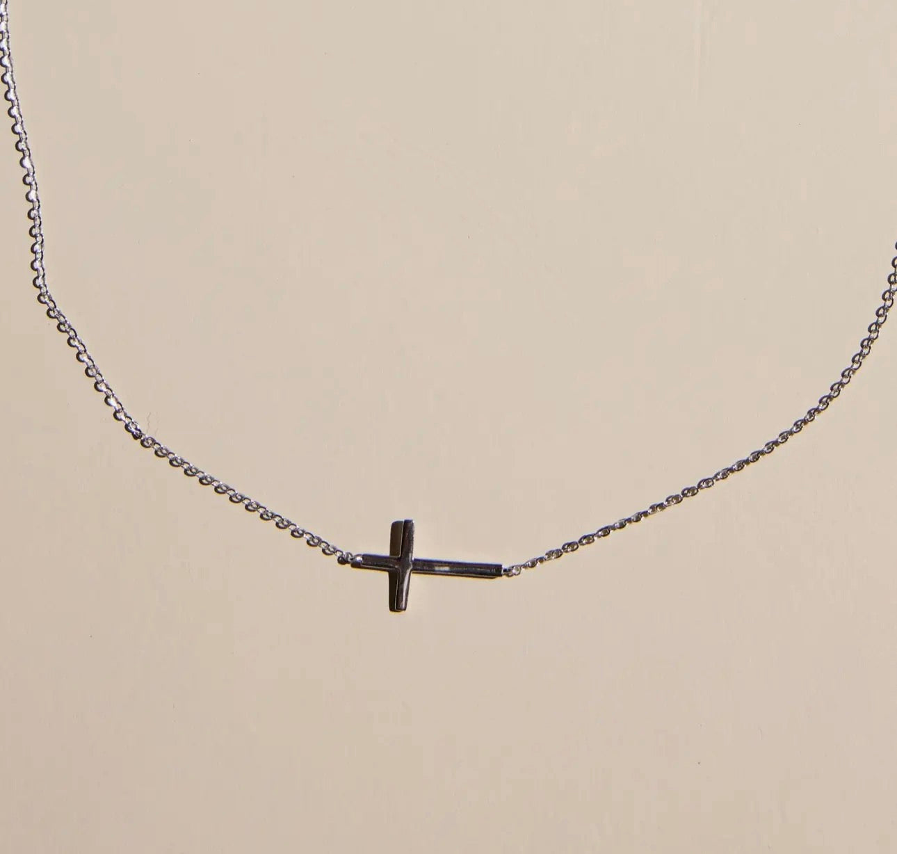 Cross Necklace-Silver