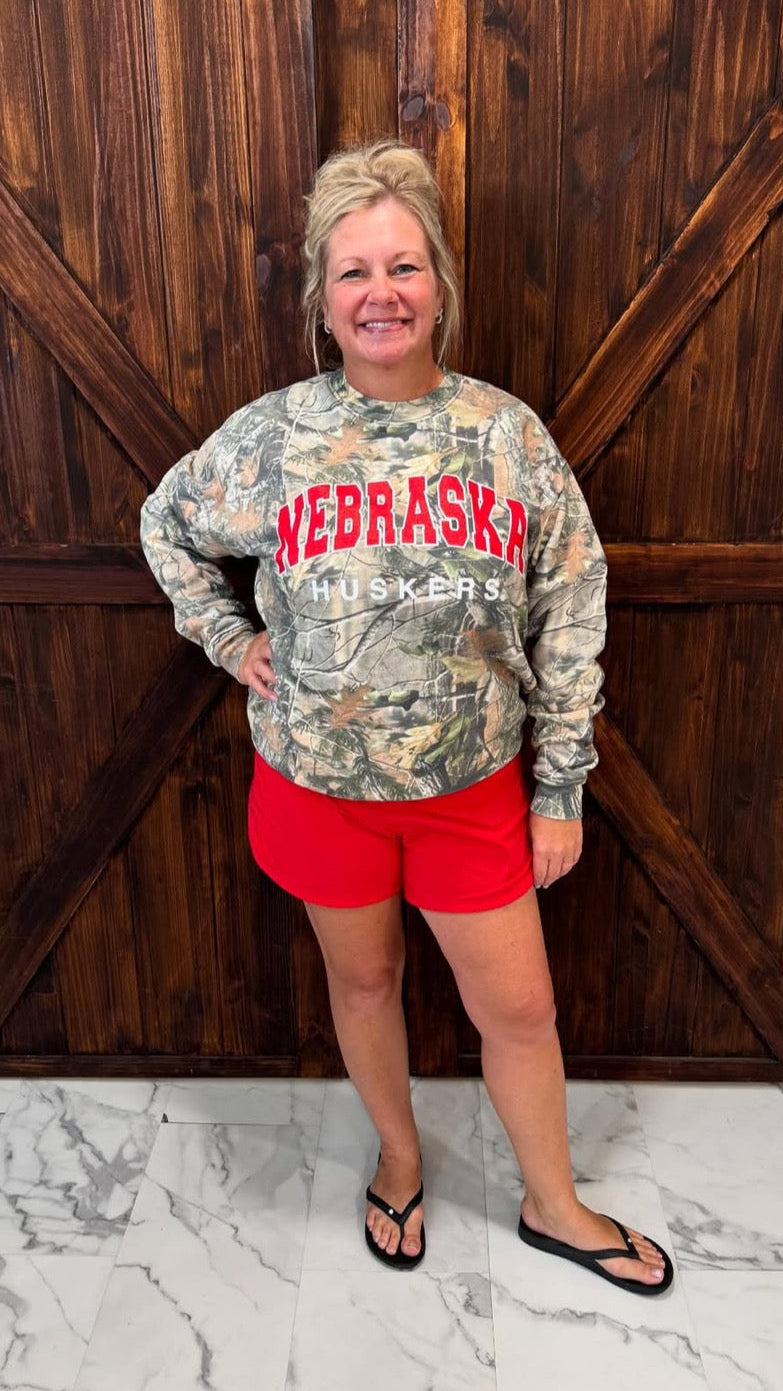 Camo Husker Crewneck