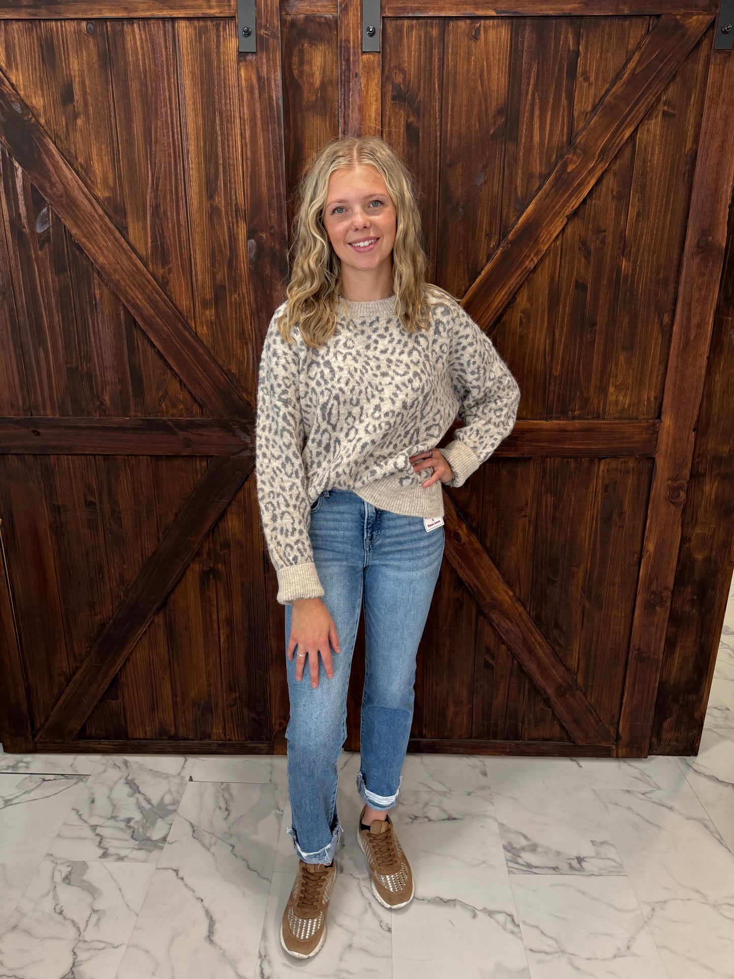 Paisley Animal Print Sweater