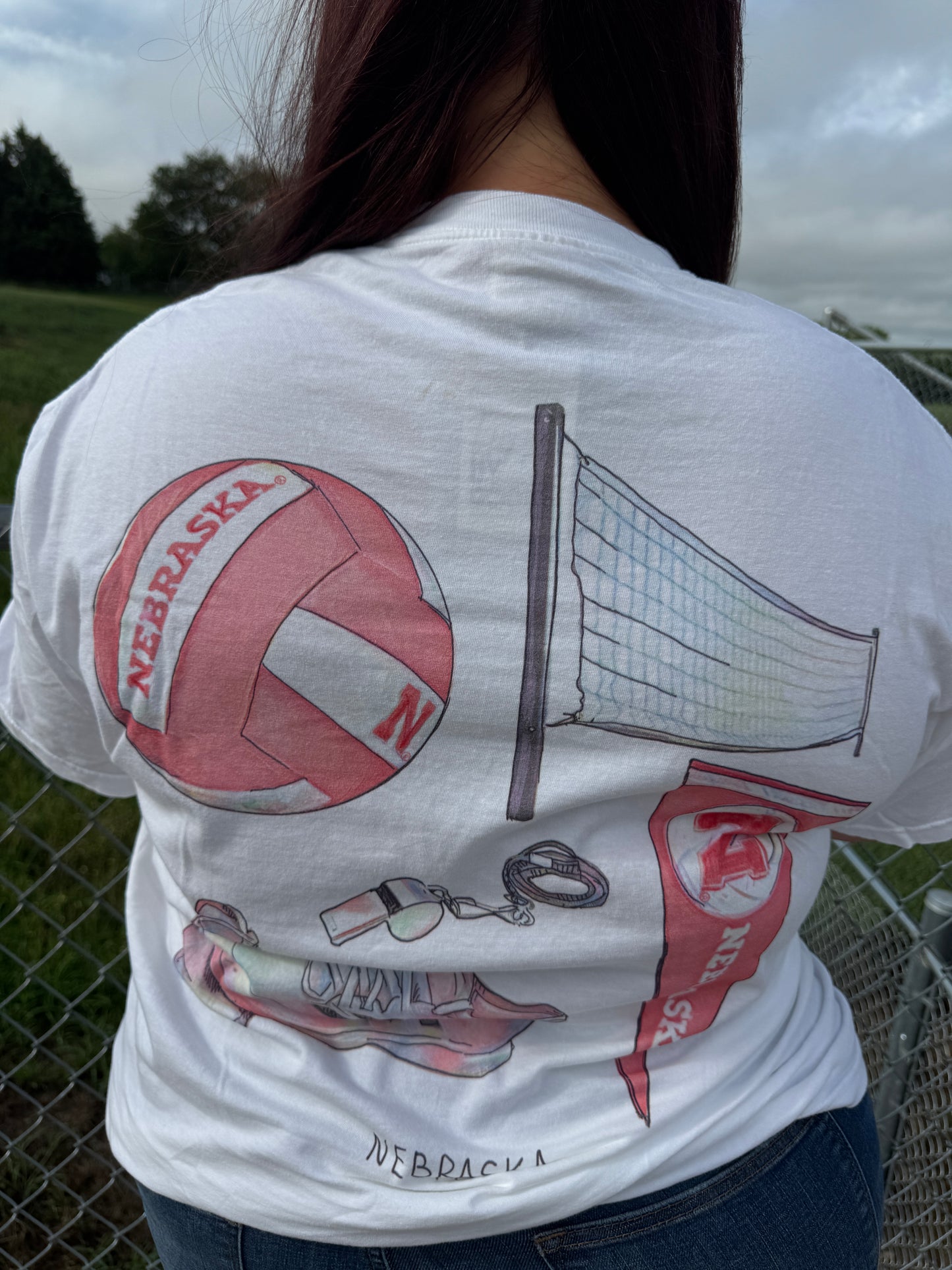 Nebraska Huskers Volleyball Tee