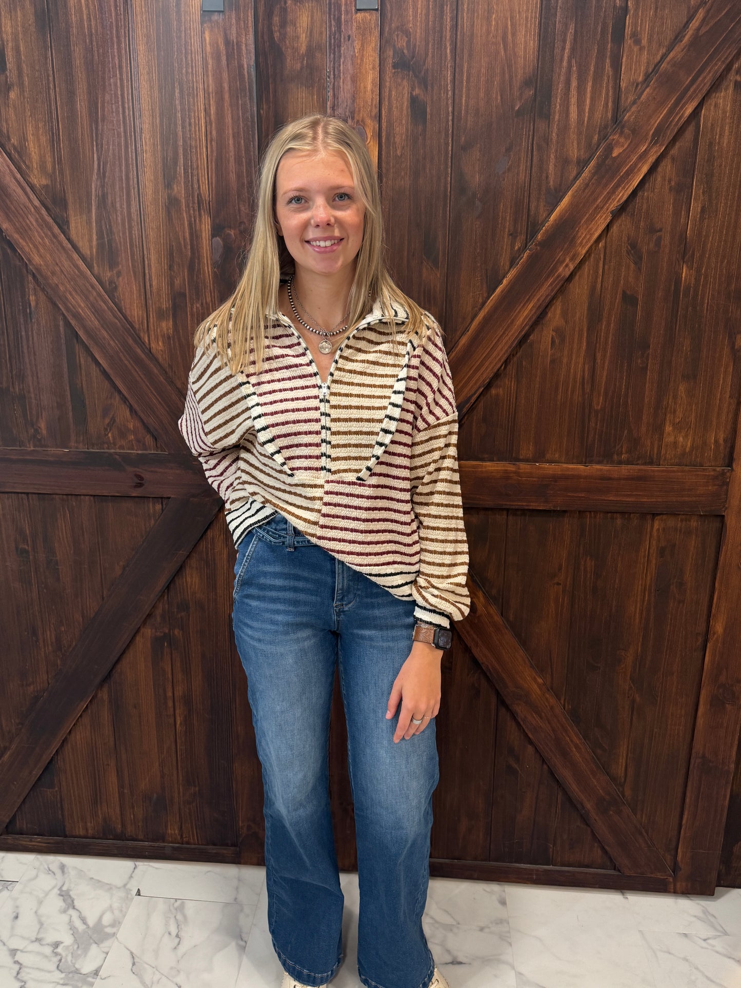 Tiffani Oversized Funnel Quarterzip