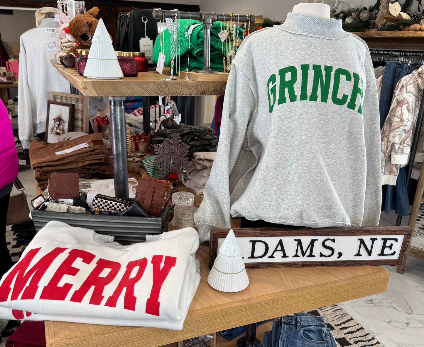 Grinchy&Merry Reversible Mock Neck