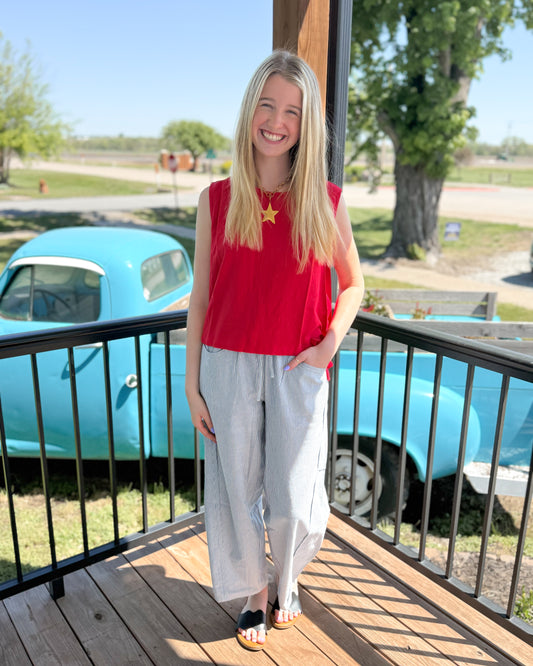 Kasey Striped Barrel Pants