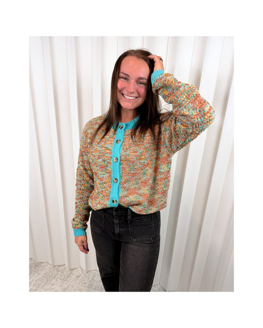 Cynthia Multi Popcorn Textured Cardi