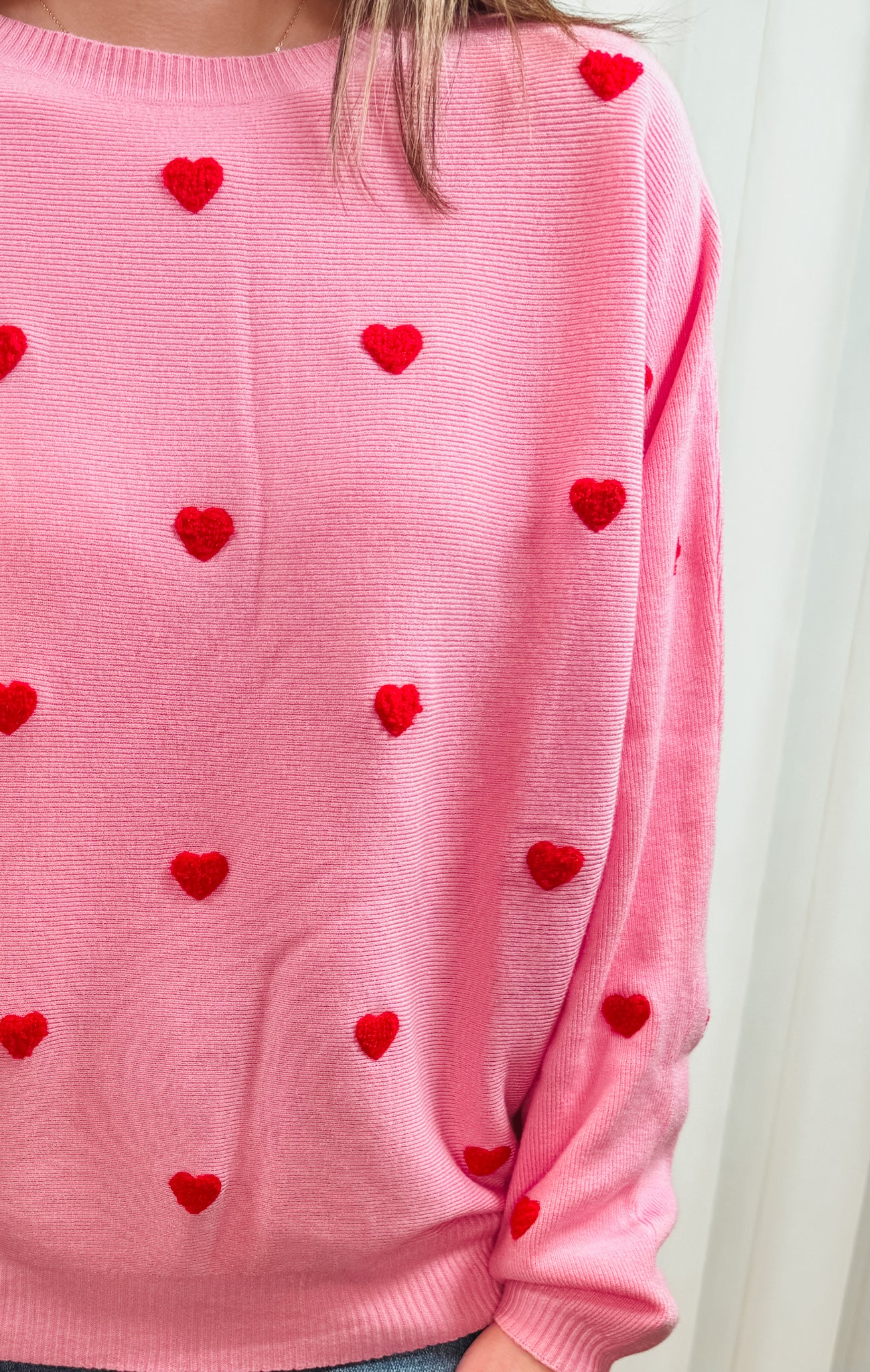 Brielle Sweater with Hearts
