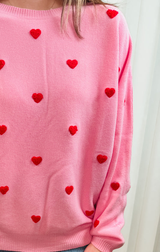 Brielle Sweater with Hearts
