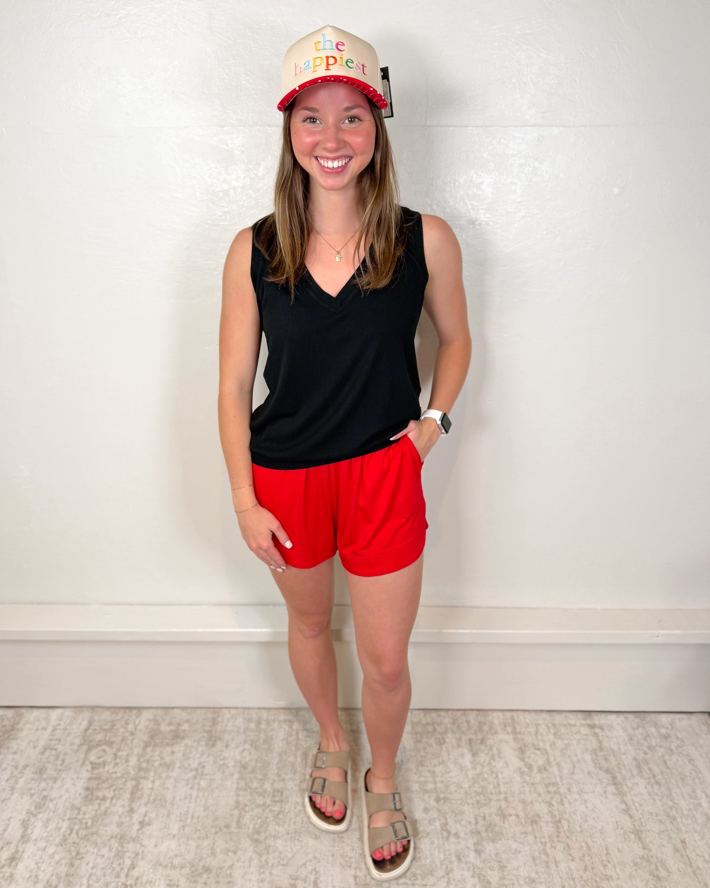 Pearl Red Viscose Modal Short