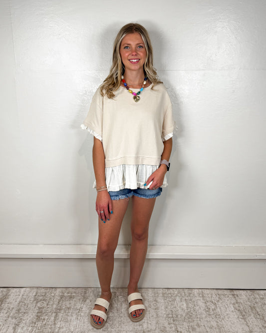 Bobbi Ruffle Layer Terry Top