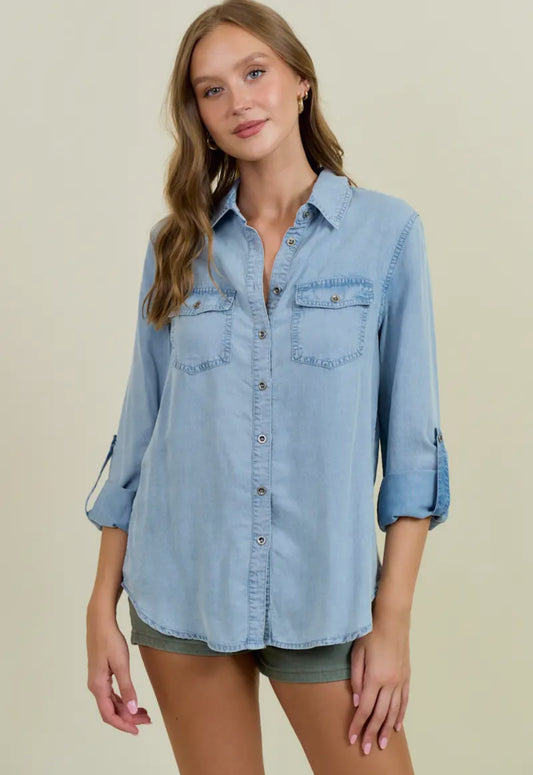 Aimee Chambray Button Down