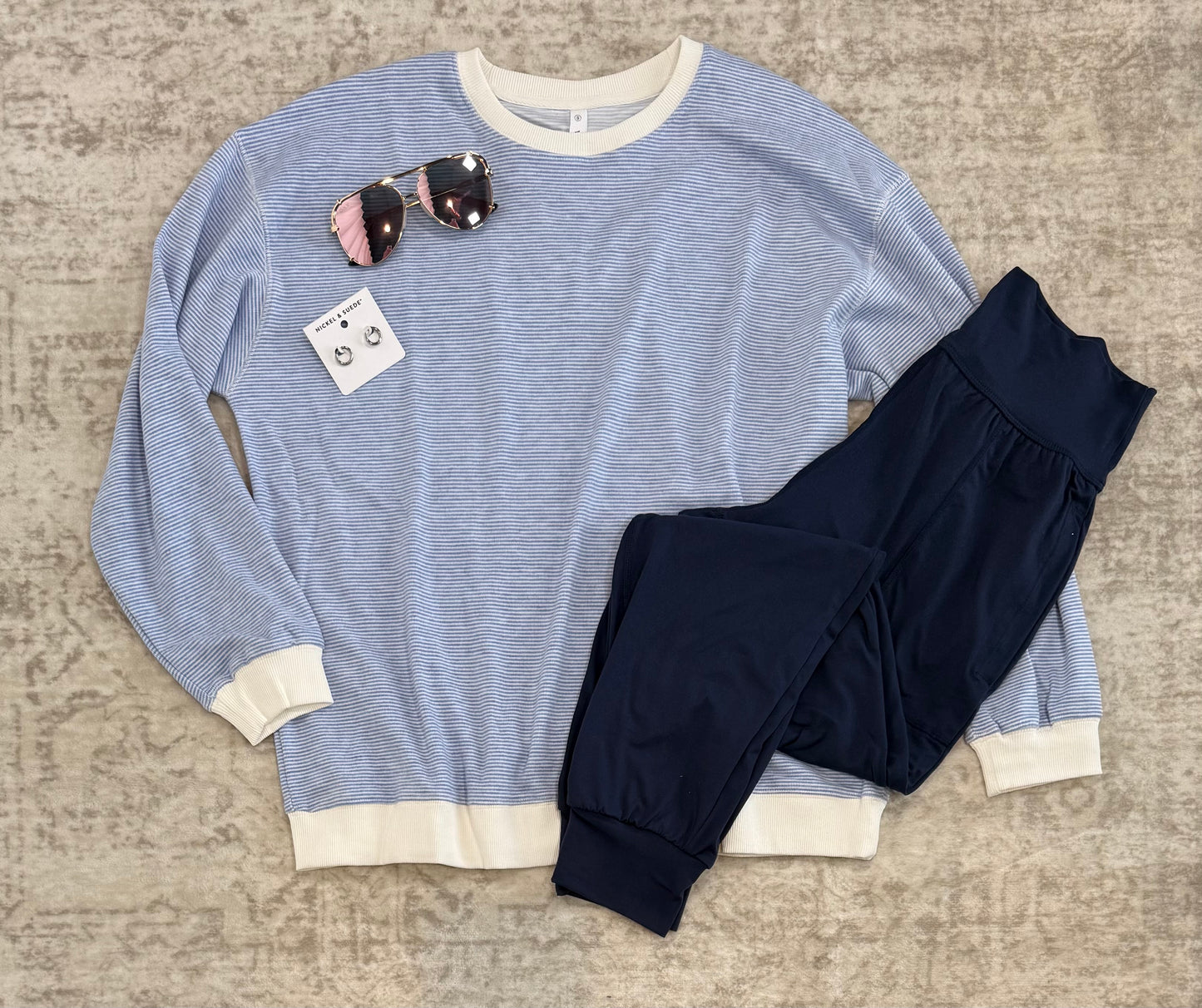 Anna Basic Striped Pullover