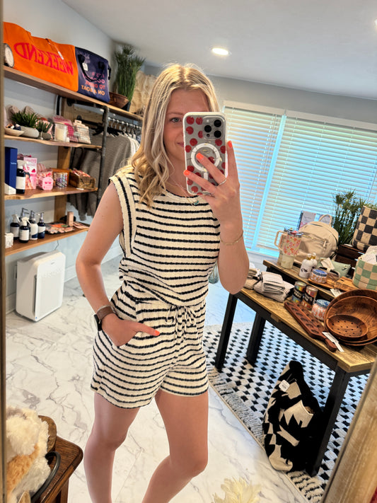 Grace Striped Romper