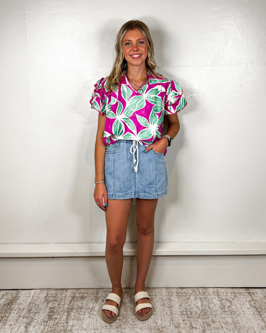Kennedy High Rise Pull On Skirt
