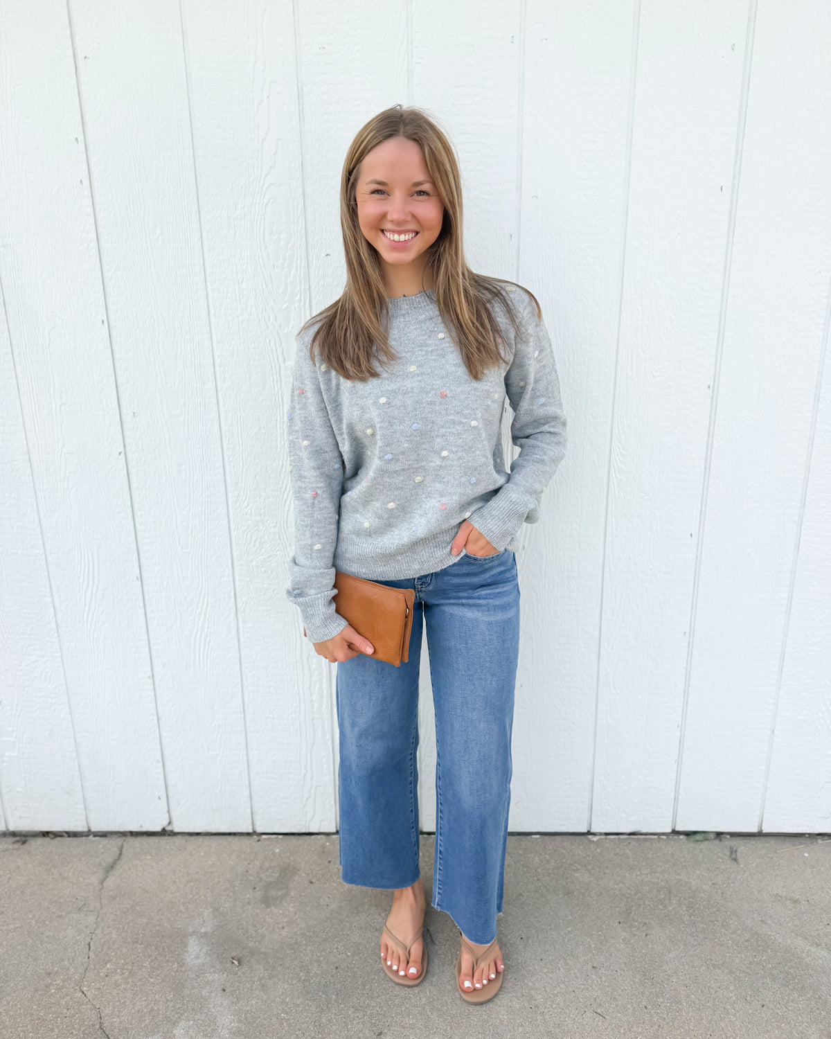Shaylee Multi Dot Sweater