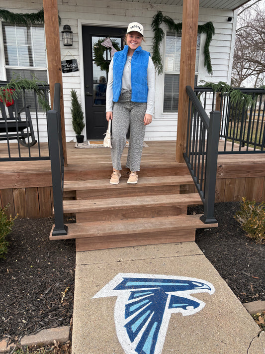 Aaliyah Blue Corduroy Vest