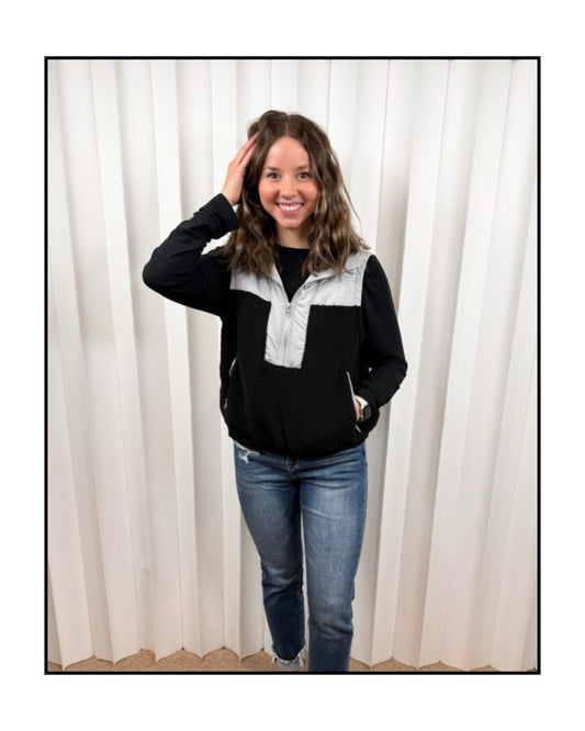 Regina Light Grey & Black Vest