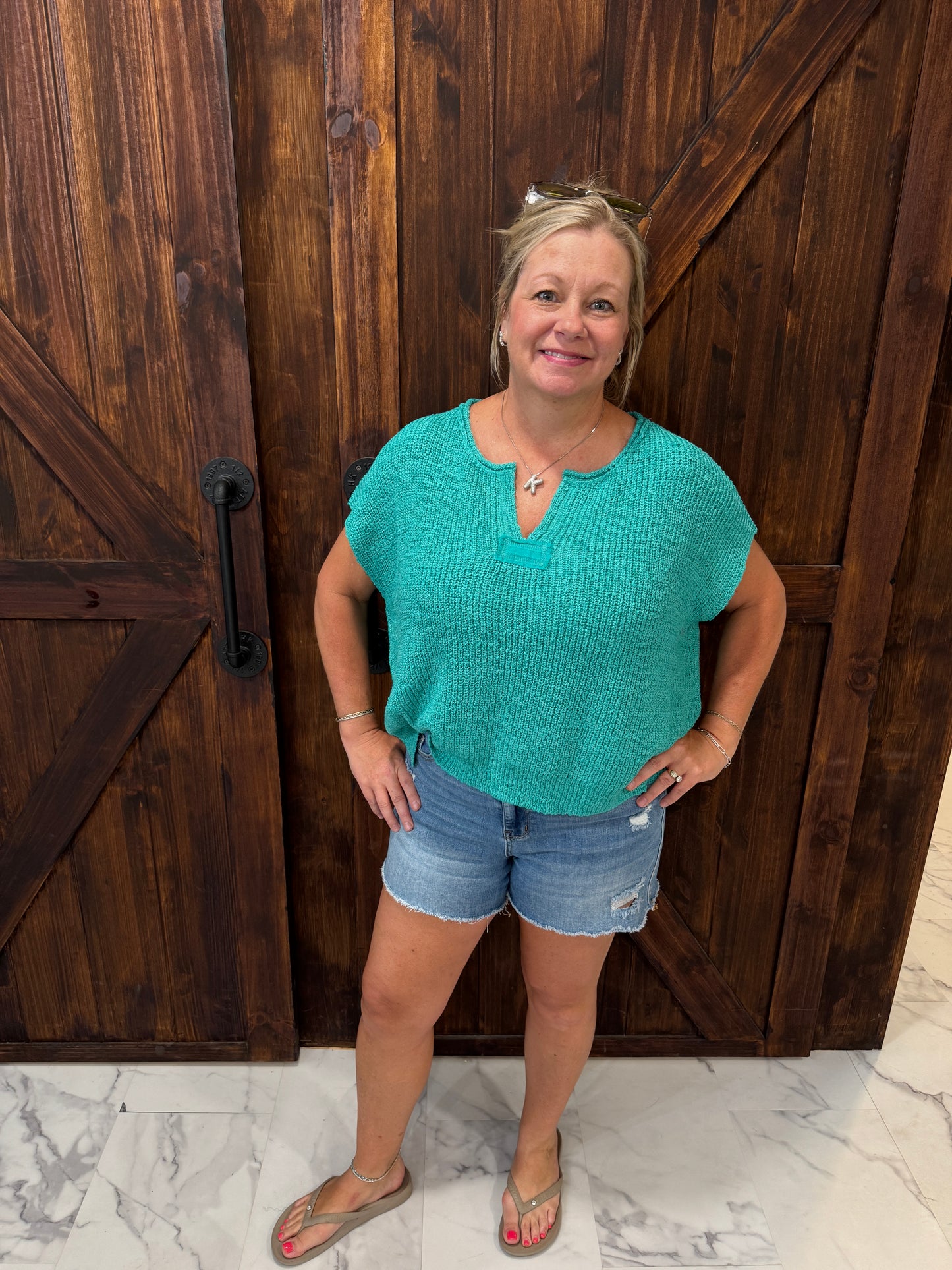 Kelly Split Neck Top
