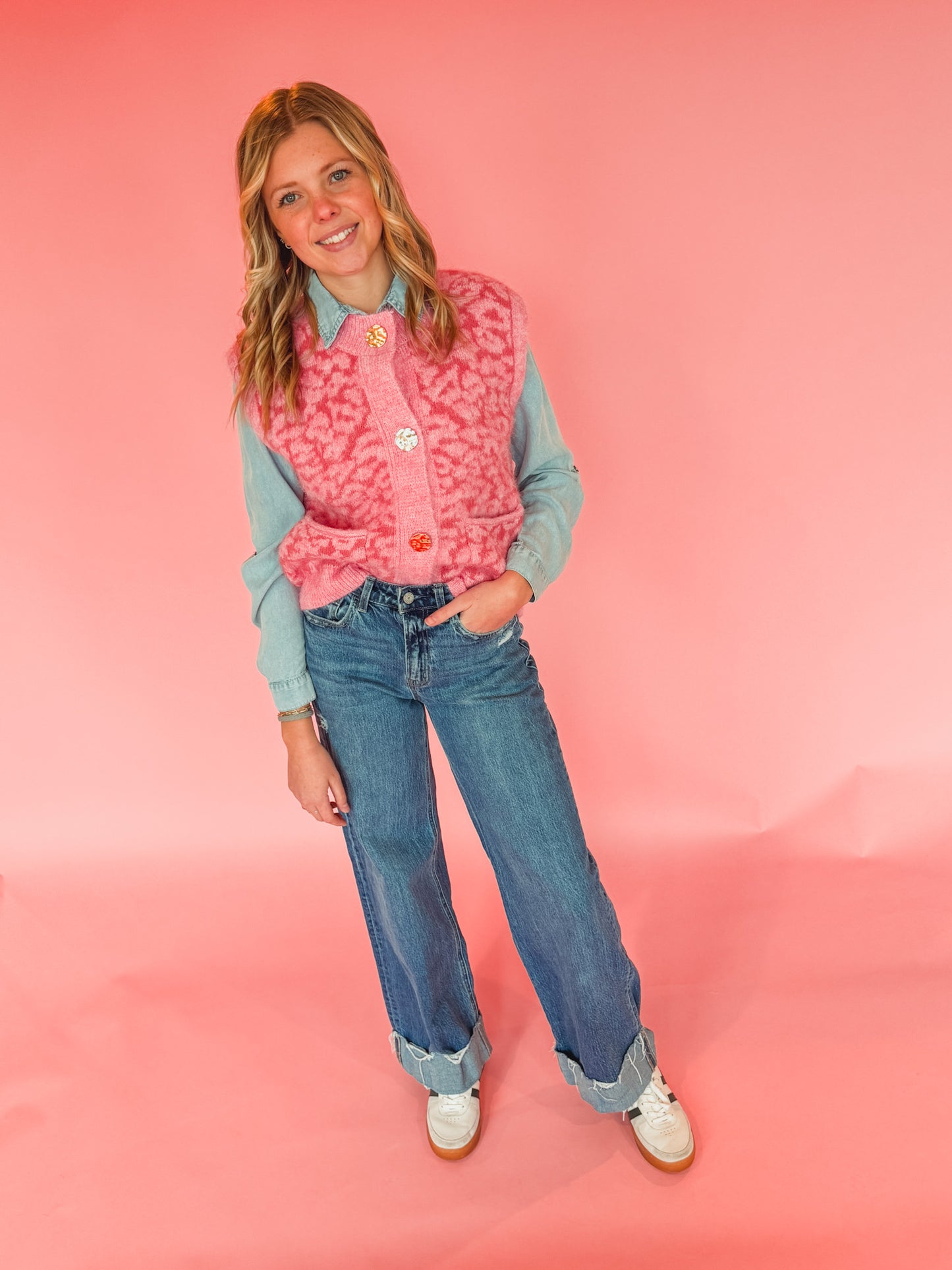 Madilyn Leopard Sweater Vest