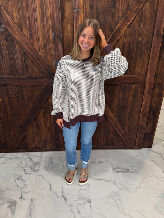 Breckyn Waffle Knit Top