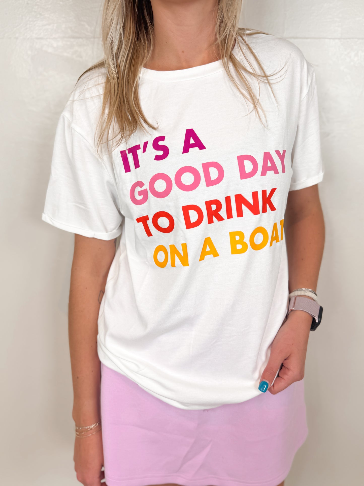 Adison Drink on Boat Tee