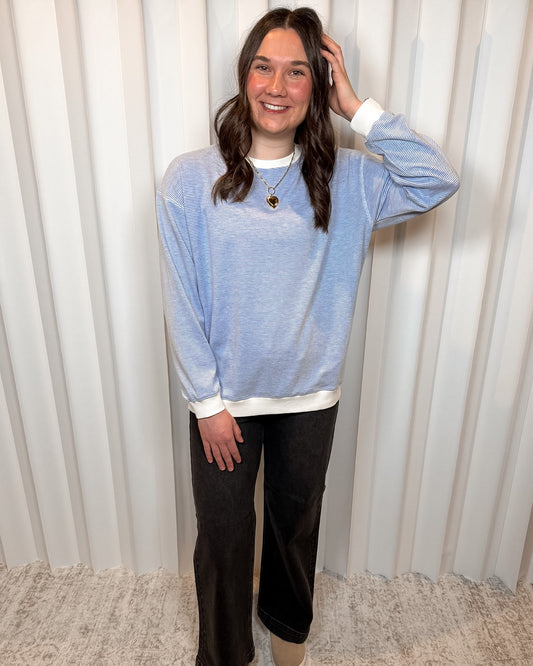 Anna Basic Striped Pullover