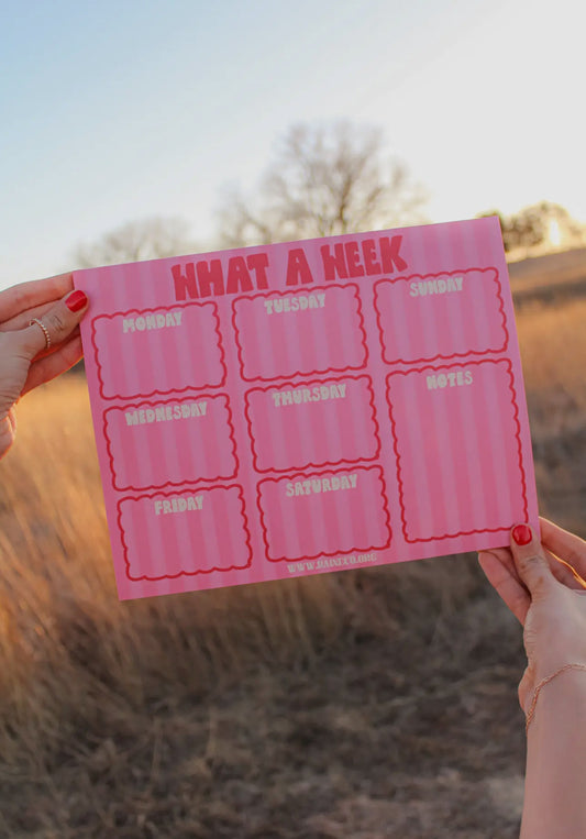 What a week planner