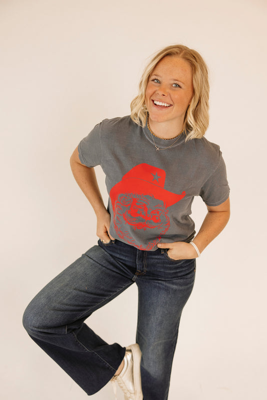 Camryn Cowboy Santa Tee