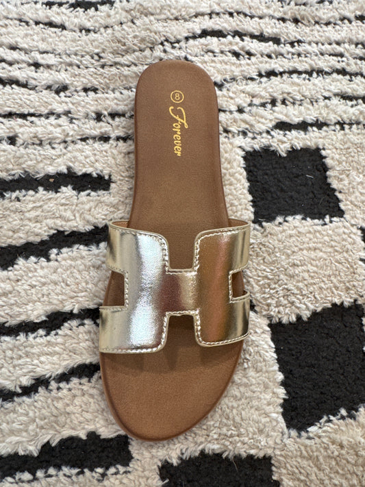 Cut-Out Design Sandals