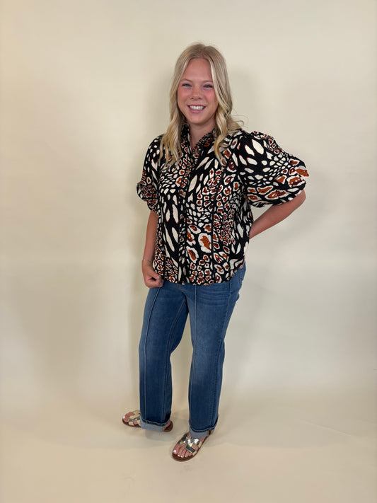 Camryn Animal Print Blouse