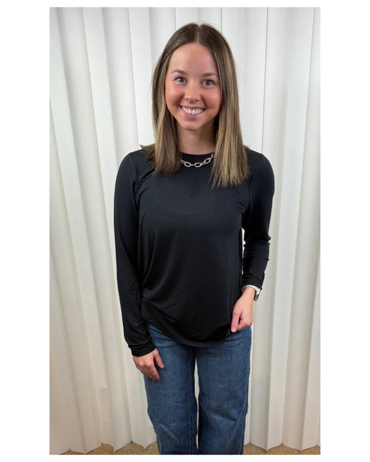 Stassia Black Long Sleeve